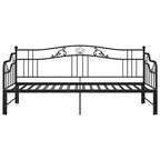 Ausziehsofa Bettgestell Schwarz Metall 90x200 cm