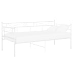 Schlafsofa Bettgestell Weiß Metall 90x200 cm
