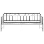 Ausziehsofa Bettgestell Schwarz Metall 90x200 cm