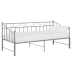 Ausziehsofa Bettgestell Grau Metall 90x200 cm