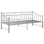 Ausziehsofa Bettgestell Grau Metall 90x200 cm