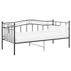 Schlafsofa Bettgestell Schwarz Metall 90x200 cm