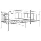 Schlafsofa Bettgestell Grau Metall 90x200 cm