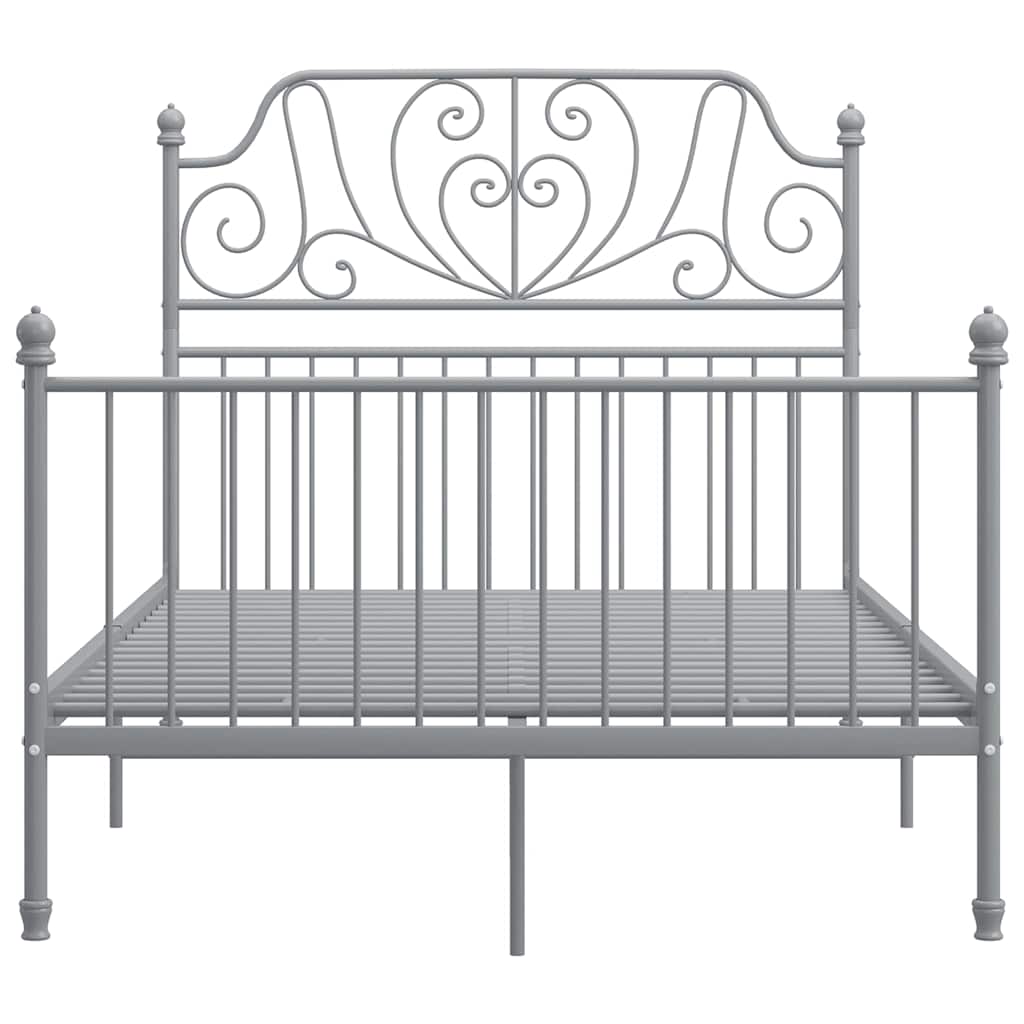 Bettgestell Grau Metall 120x200 cm