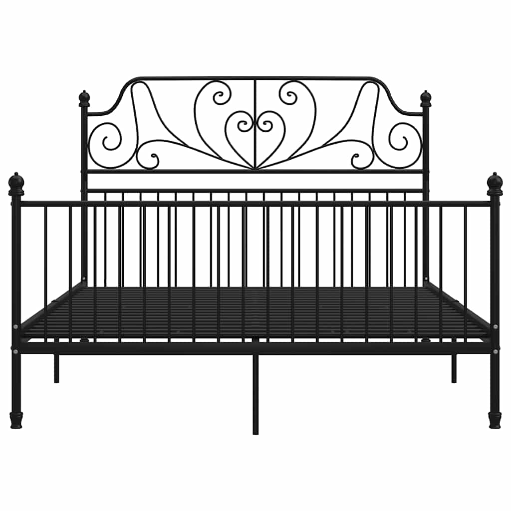 Bettgestell Schwarz Metall 140x200 cm