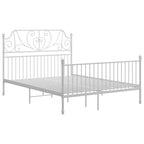 Bettgestell Weiß Metall 140x200 cm