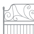 Bettgestell ohne Matratze Grau Metall 140×200 cm