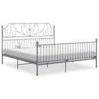 Bettgestell Grau Metall 180x200 cm