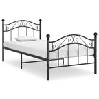 Bett Schwarz Metall 100x200 cm
