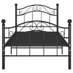 Bett Schwarz Metall 100x200 cm
