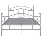 Bett Grau Metall 120x200 cm