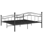 Bett Schwarz Metall 140x200 cm