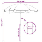Sonnenschirm mit Stahlmast Sandfarbe 180 cm