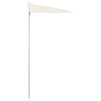 Halb-Sonnenschirm mit Mast 180x90 cm Sandfarbe