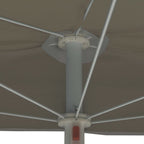 Halb-Sonnenschirm mit Mast 180x90 cm Sandfarbe