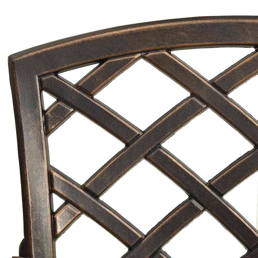 Gartenstühle 4 Stk. Aluminiumguss Bronzen
