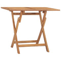 Klappbarer Garten-Esstisch 90x60x75 cm Massivholz Teak