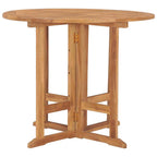 Klappbarer Garten-Esstisch Ø90x75 cm Massivholz Teak