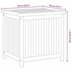 Gartenbox 60x50x58 cm Massivholz Teak