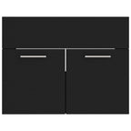 Waschbeckenunterschrank Schwarz 60x38,5x46 cm Holzwerkstoff