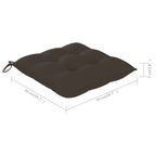 Gartenstühle mit Kissen 4 Stk. Grau Massivholz Akazie