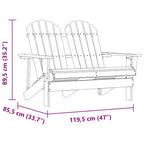 2-Sitzer Adirondack-Gartenbank Massivholz Tanne Weiß