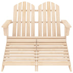 Adirondack-Gartenbank 2-Sitzer mit Fußteil Tannenholz