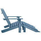 Adirondack-Gartenbank 2-Sitzer mit Fußteil Tannenholz Blau