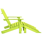 Adirondack-Gartenbank 2-Sitzer mit Fußteil Tannenholz Grün
