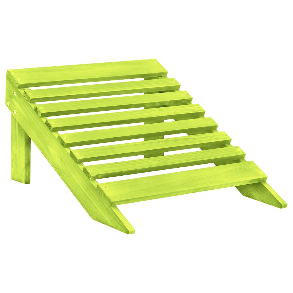 Adirondack-Gartenbank 2-Sitzer mit Fußteil Tannenholz Grün