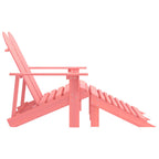 Adirondack-Gartenbank 2-Sitzer mit Fußteil Tannenholz Rosa