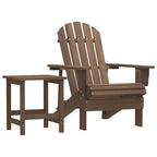 Adirondack-Gartenstuhl mit Tisch Massivholz Tanne Braun
