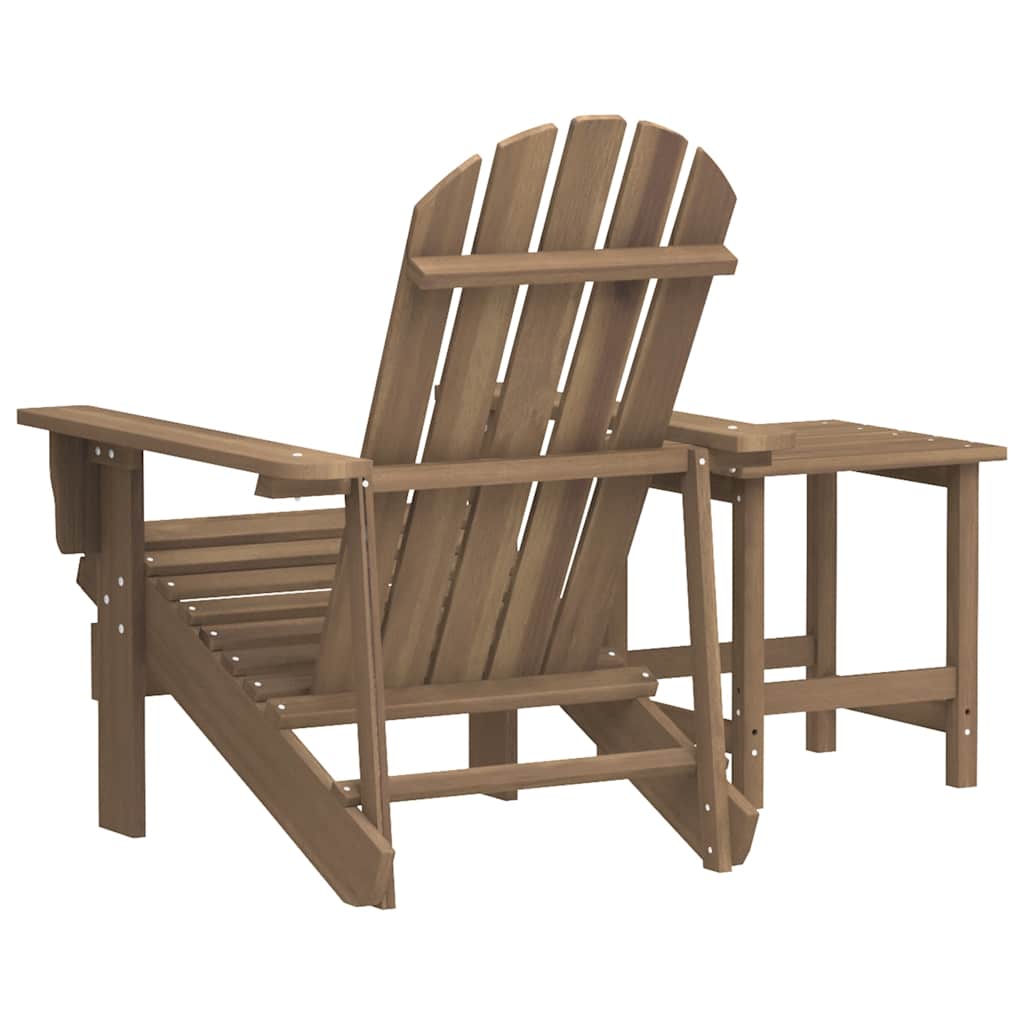 Adirondack-Gartenstuhl mit Tisch Massivholz Tanne Braun