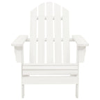 Adirondack-Gartenstuhl mit Fußstütze & Tisch Tannenholz Weiß