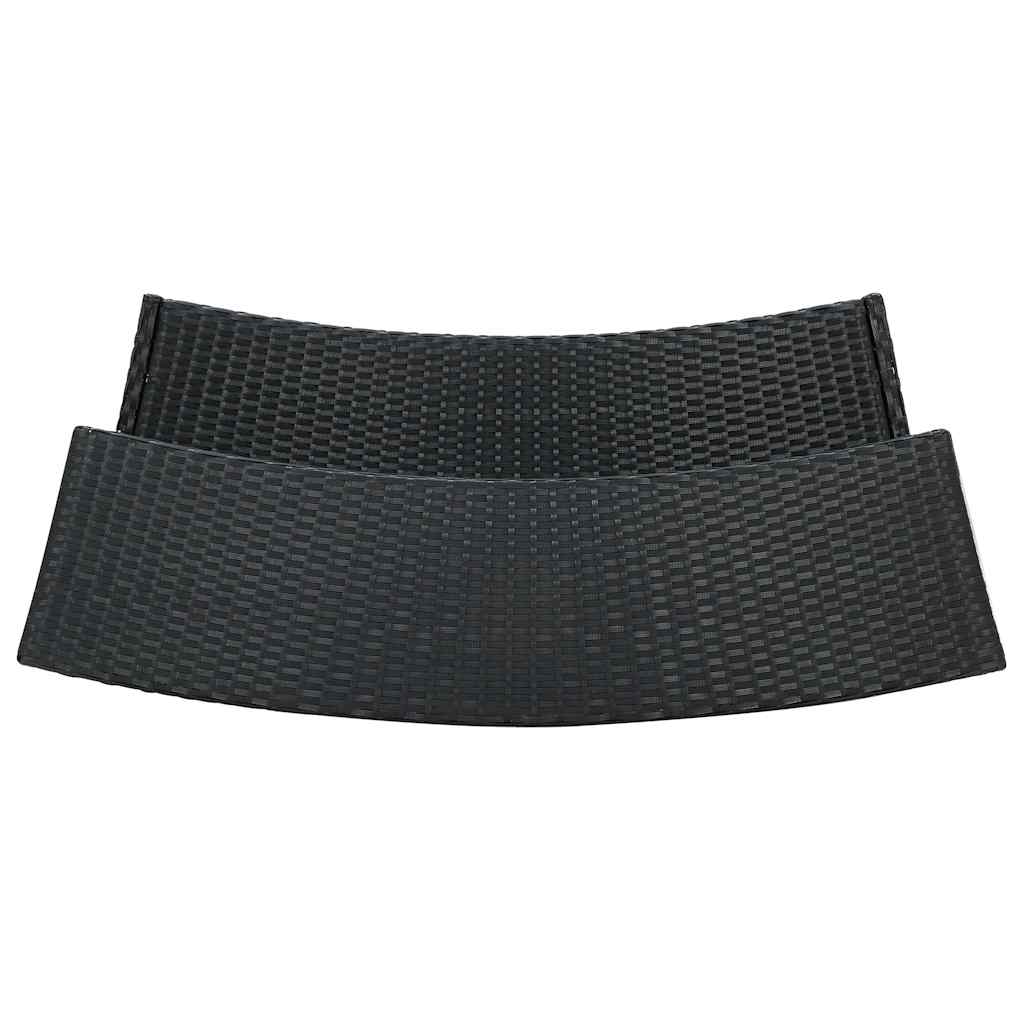 5-tlg. Gartenbar-Set mit Kissen Schwarz