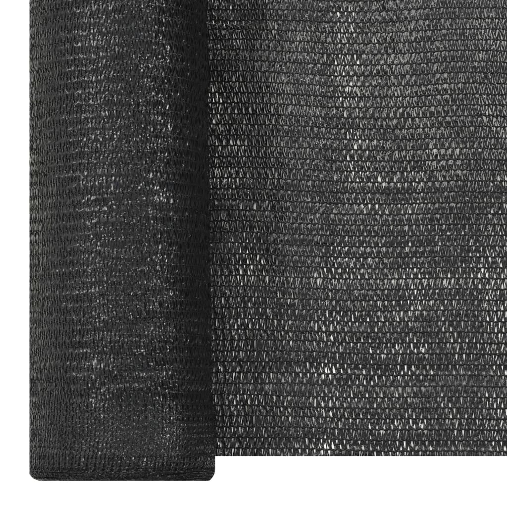 Zaunblende Schwarz 1,2x50 m HDPE 195 g/m²