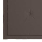 Gartenstühle 2 Stk. mit Taupe Kissen Teak Massivholz