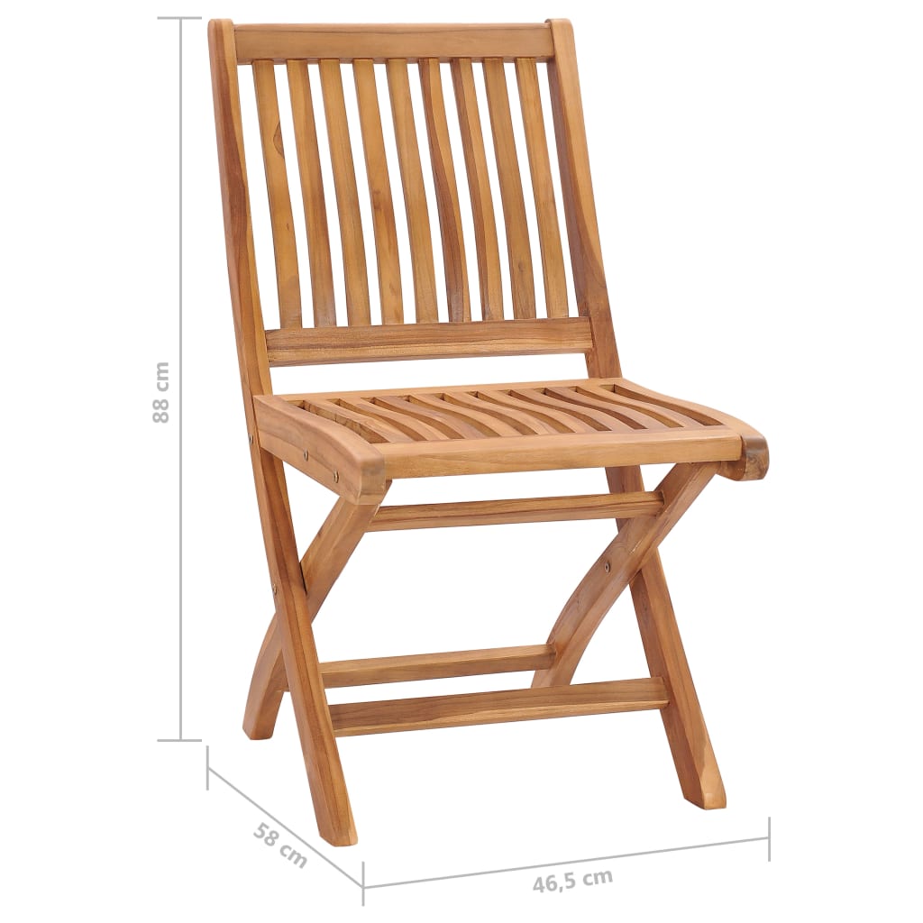 Gartenstühle 2 Stk. Graue Karomuster-Kissen Massivholz Teak