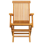 Gartenstühle mit Beigen Kissen 6 Stk. Massivholz Teak