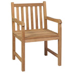 Gartenstühle 2 Stk. mit Hellgrünen Kissen Massivholz Teak