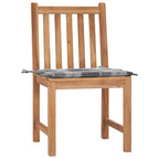 Gartenstühle 2 Stk. mit Kissen Massivholz Teak