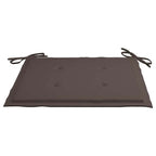 Gartenstühle 2 Stk. mit Taupe Kissen Massivholz Teak