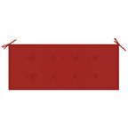 Stapelbare Gartenbank mit Auflage 128,5 cm Massivholz Teak
