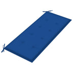 Stapelbare Gartenbank mit Auflage 128,5 cm Massivholz Teak