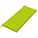 Stapelbare Gartenbank mit Auflage 128,5 cm Massivholz Teak
