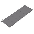 Stapelbare Gartenbank mit Auflage 159 cm Massivholz Teak