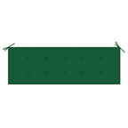 Stapelbare Gartenbank mit Auflage 159 cm Massivholz Teak