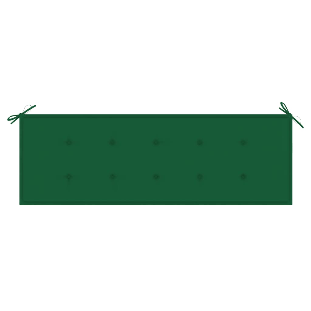 Stapelbare Gartenbank mit Auflage 159 cm Massivholz Teak
