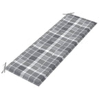 Stapelbare Gartenbank mit Auflage 159 cm Massivholz Teak