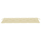 Stapelbare Gartenbank mit Auflage 159 cm Massivholz Teak